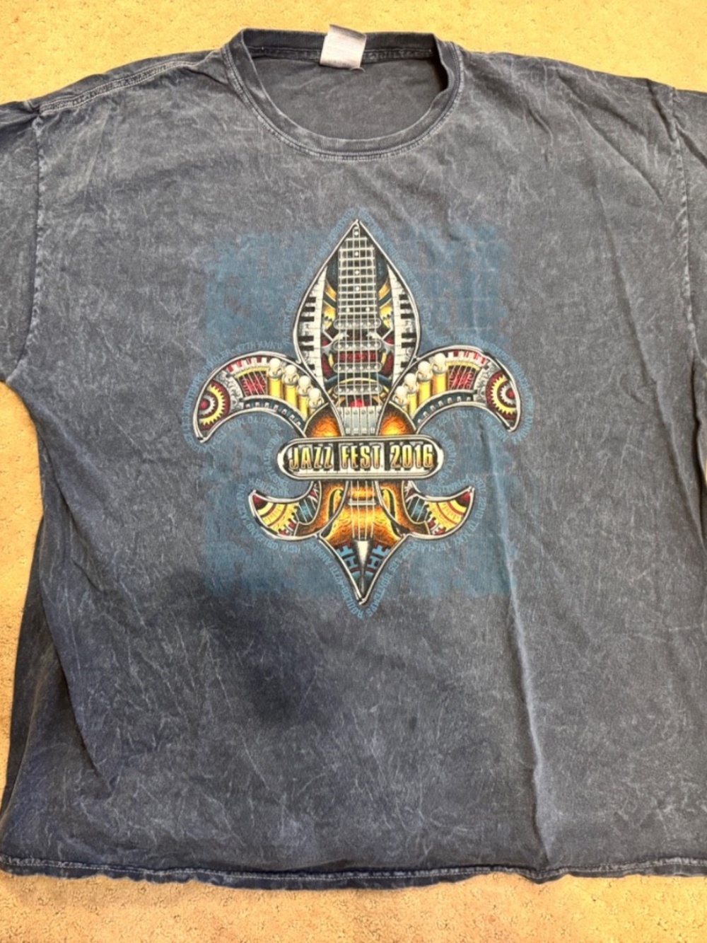 New Orleans Jazz Fest Tee Jazz & Heritage Fest Nola 2016 T-Shirt NOLA Size XL